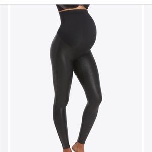 NWT Spanx Mama Faux Leather Leggings